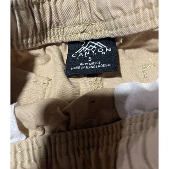 Canyon Club Boys Khaki Cotton Drawstring Slash Pockets Shorts Size Small - Picture 2 of 9